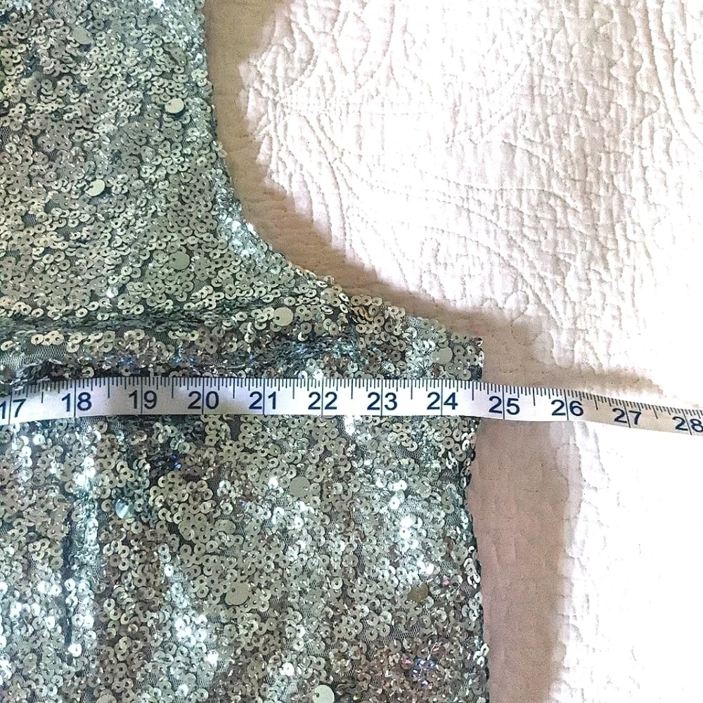 CITY Chic Blue Topaz Sequin Top 22 Maximalist Dopamine Dressing Party